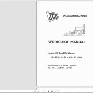 Service Manual Excavator Loader Mk2 and Mk3