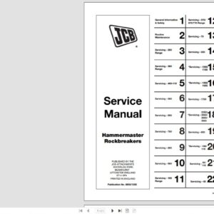 Service Manual Hammermaster Rockbreakers JCB