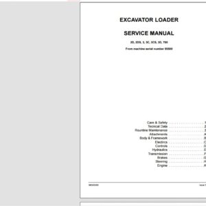 Service Manual EXCAVATOR LOADER JCB 2D, 2DS, 3, 3C, 3CS, 3D, 700