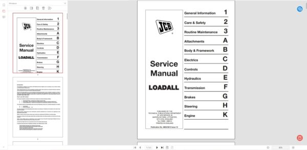 SERVICE MANUAL JCB LOADALL