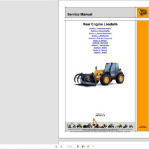 SERVICE MANUAL JCB Rear Engine Loadalls