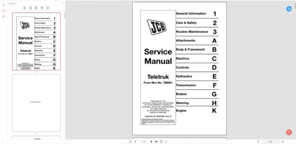SERVICE MANUAL JCB Teletruk