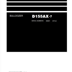 BULLDOZER KOMATSU D155AX-7 SERIAL NUMBERS 90001 and up