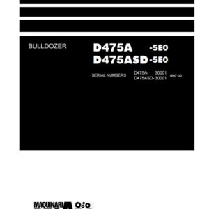 BULLDOZER KOMATSU D475A -5E0 SERIAL NUMBERS  30001 and up