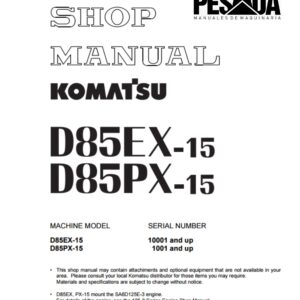 BULLDOZER KOMATSU D85EX-25 SERIAL NUMBERS 10001 and up