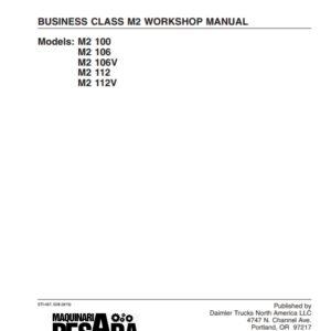 FREIGHTLINER BUSINESS CLASS M2 WORKSHOP MANUAL