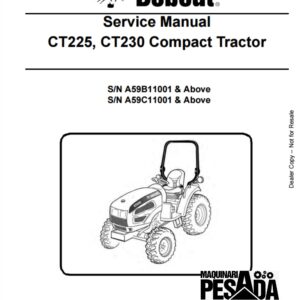 CT225, CT230 Compact Tractor S/N A59B11001 & Above