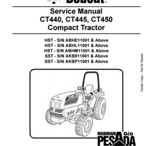 CT440, CT445, CT450 Compact Tractor HST - S/N ABHE11001 & Above