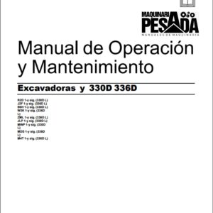 Manual de Operación y Mantenimiento EXCAVADORA 330D 336D