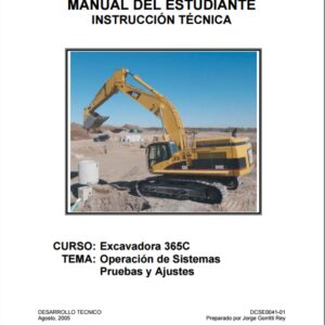 MANUAL DEL ESTUDIANTE Excavadora 365C