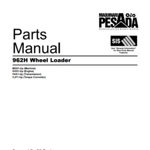 PARTS MANUAL 962H Wheel Loader