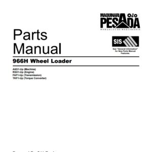 PARTS MANUALS 966H Wheel Loader CAT