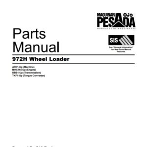 PARTS MANUALS 972H Wheel Loader CAT