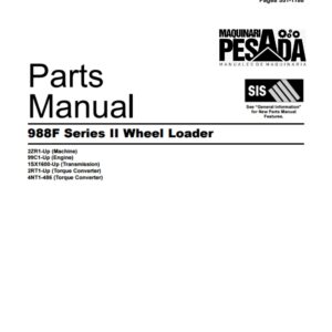 PARTS MANUALS 988F Wheel Loader CAT