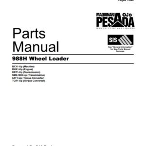 PARTS MANUALS 988H Wheel Loader CAT